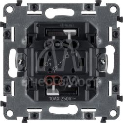 Механизм выключателя 1-кл. СП Valena Allure 10А IP20 250В 10AX с лиц. панелью безвинт. зажимы алюм. Leg 752901