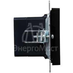 Розетка BRITE USB A+C 18Вт РЮ11-1-БрЧ черн. IEK BR-U22-018-K02