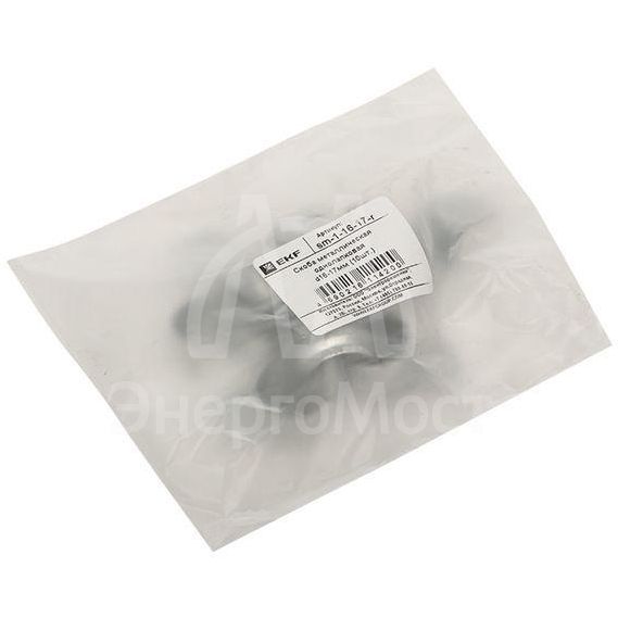 Скоба крепежная однолапковая d16-17мм метал. (уп.10шт) PROxima EKF sm-1-16-17-r