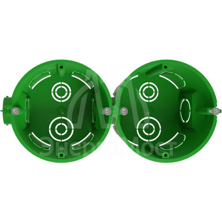 Коробка установочная 68х45мм для твердых стен с саморезами один стыковочный узел IP20 зел. KUTS1-68-45-green Эра Б0061164