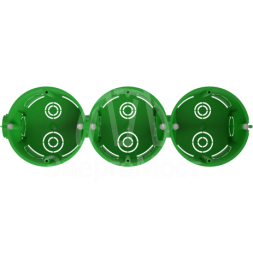 Коробка установочная 68х45мм для твердых стен с саморезами один стыковочный узел IP20 зел. KUTS1-68-45-green Эра Б0061164