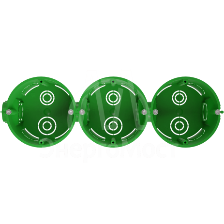 Коробка установочная 68х45мм для твердых стен с саморезами один стыковочный узел IP20 зел. KUTS1-68-45-green Эра Б0061164