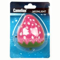 Светильник светодиодный NL-180 &amp;quot;Клубника&amp;quot; ночник с выкл. 220В Camelion 12536