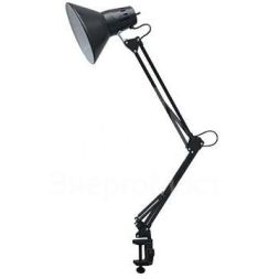 Светильник настольный под лампу СНС-13Ч на струбцине 60Вт E27 черн. (коробка) IN HOME 4690612012735
