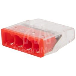 Экспресс-клемма строительно-монтажная СМК 2273-204 4-проводная 0.5-2.5кв.мм (уп.100шт) Rexant 07-3213