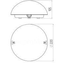 Светильник НБП 06-60-012 &amp;quot;Сириус&amp;quot; 60Вт E27 IP54 D220 кругл. антивандальный матов. Эра Б0048410