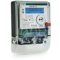 Счетчик НЕВА МТ 114 AS E4PC 1ф 5-60А класс точн. 1.0 многотариф. EIA485 на панель (3 винта) ЖКИ 230В профиль мощности журнал событий встроен. расцеп. кнопка разрешения программир. Моск. вр. ТАЙПИТ 6082705