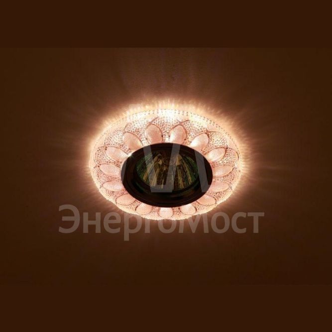 Светильник DK LD5 PK/WH MR16 точечный; декор со светодиодной подсветкой роз. ЭРА Б0028089