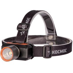 Фонарь налобный аккум. 10Вт Laser LED/ 1200мА.ч ABS пластик + алюм. КОСМОС (KOC534Lit)