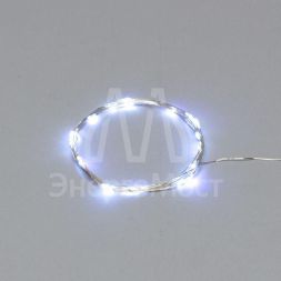 Гирлянда &amp;quot;Роса&amp;quot; (батарейки 3хААА в компл.) 2м 20LED бел. прозр. провод 2Вт 4.5В IP20 NEON-NIGHT 303-005