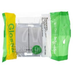 Выключатель 2-кл. СП Glossa 10А IP20 (сх. 5а) 10AX с подсветкой механизм платина SchE GSL001253