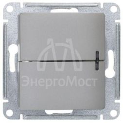 Выключатель 2-кл. СП Glossa 10А IP20 (сх. 5а) 10AX с подсветкой механизм платина SchE GSL001253