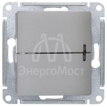 Выключатель 2-кл. СП Glossa 10А IP20 (сх. 5а) 10AX с подсветкой механизм платина SchE GSL001253