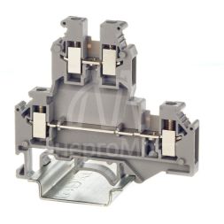 Клемма двухуровневая винтовой зажим 4 точки подключения 4кв.мм сер. DKC KRUKB-5