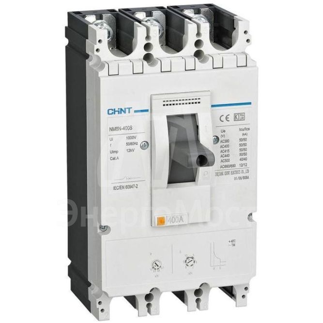Выключатель автоматический 3п 315А 50кА NM8N-400S TM с рег. термомагнит. расцеп. CHINT 268948
