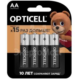 Элемент питания алкалиновый AA/LR6 (блист. 4шт) Basic Opticell 5051001