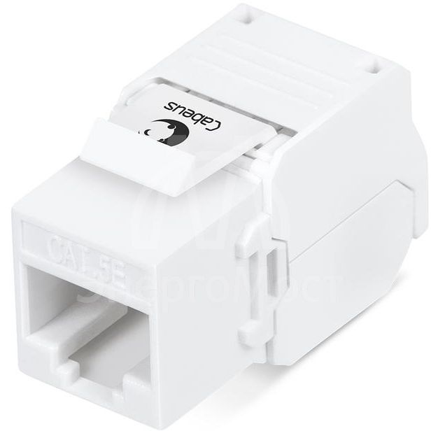 Вставка Keystone Jack RJ45 (8P8C) кат.5E KJ-RJ45-Cat.5e-180-Toolless 180град. без инструмента Toolless бел. Cabeus 7963c