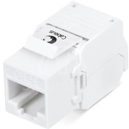 Вставка Keystone Jack RJ45 (8P8C) кат.5E KJ-RJ45-Cat.5e-180-Toolless 180град. без инструмента Toolless бел. Cabeus 7963c