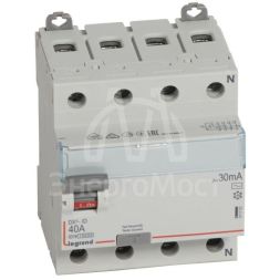 Выключатель диф. тока 4п 40А 30мА тип AC DX3 Leg 411703