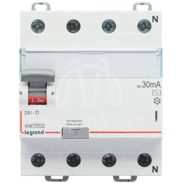 Выключатель диф. тока 4п 40А 30мА тип AC DX3 Leg 411703