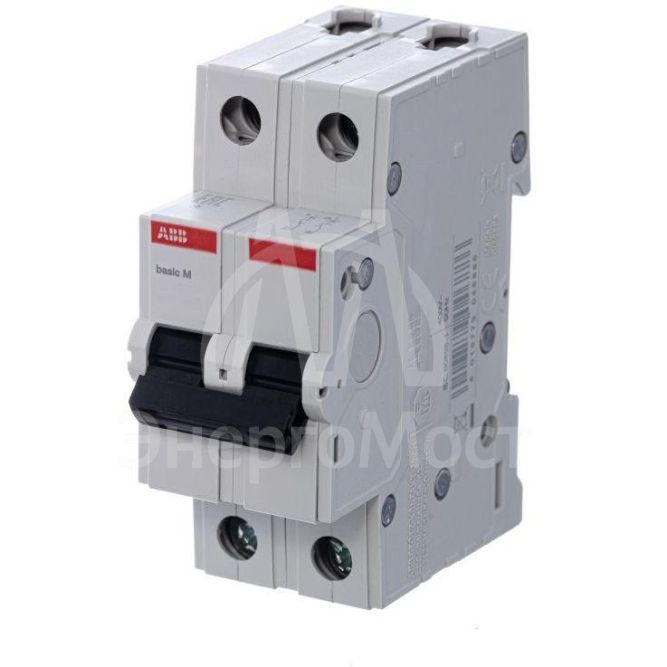 Выключатель автоматический модульный 2п C 50А 4.5кА Basic M BMS412C50 ABB 2CDS642041R0504