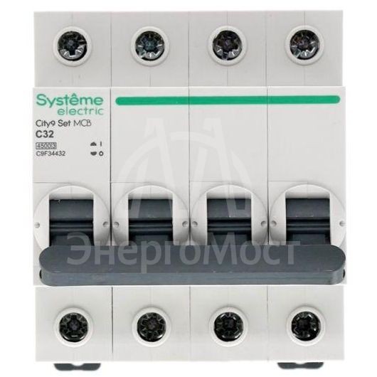 Выключатель автоматический (АВ) С 32А 4P 4.5кА 400В City9 Set SE C9F34432