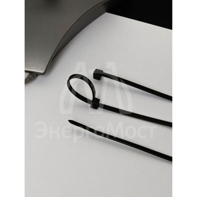 Хомут кабельный 3.6х350 нейл. черн. (уп.100шт) IEK UHH32-D036-350-100