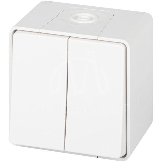 Выключатель Эксперт 11-1504-01 двойн. IP55 10АХ-250В ОУ бел. Эра Б0063257