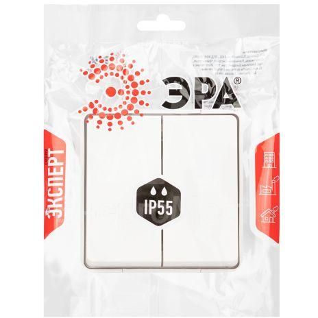 Выключатель Эксперт 11-1504-01 двойн. IP55 10АХ-250В ОУ бел. Эра Б0063257