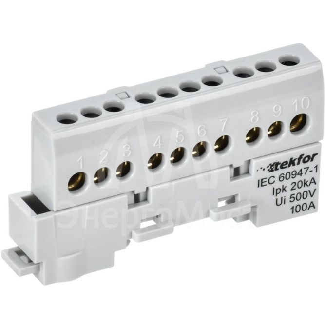 Шина L &amp;quot;фаза&amp;quot; изол. на универс. держ. 6х9-10-Ср TEKFOR IEK TF-NN10-10-KL-K03