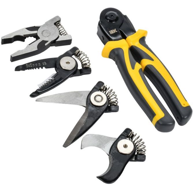 Пассатижи многофункциональные ARMA2L 3 K1 с насадками 4в1 IEK A2L3-NP10-K1-N04-04