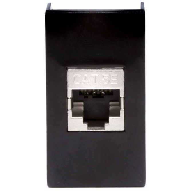 Розетка компьютерная 1-м 1мод. Viva RJ45 кат.5E экранир. черн. DKC 45248