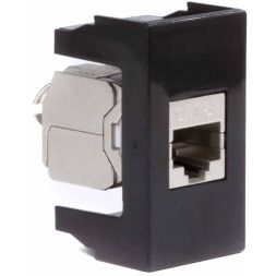 Розетка компьютерная 1-м 1мод. Viva RJ45 кат.5E экранир. черн. DKC 45248