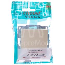 Механизм выключателя1кл. СП с индик. VESNA кремов. LEZARD 742-0388-111