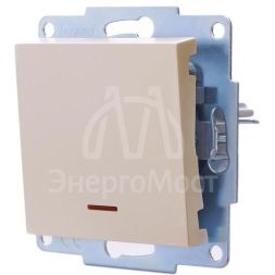 Механизм выключателя1кл. СП с индик. VESNA кремов. LEZARD 742-0388-111