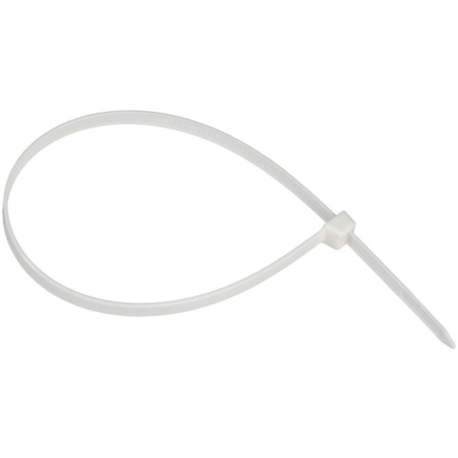 Хомут 7.6х370мм P6.6 самозатухающий бел. (уп.100шт) IEK UHH90-D076-370-100-K01