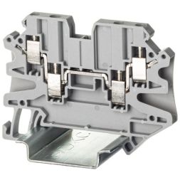 Клемма проходная винтовой зажим 4 точки подключения 2.5кв.мм сер. DKC TUR-2.5-QUATTRO