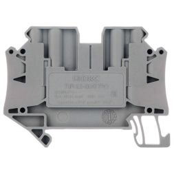 Клемма проходная винтовой зажим 4 точки подключения 2.5кв.мм сер. DKC TUR-2.5-QUATTRO