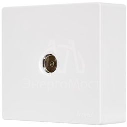 Розетка TV 1-мест. LETO оконечная бел. LEZARD 752-0200-130