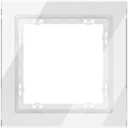 Рамка 1-м S70 стеклян. бел. Voltum VLS110101