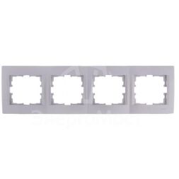 Рамка 4-м Karina горизонт. матов. серебр. LEZARD 707-4300-149