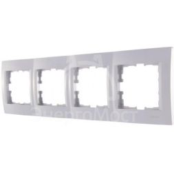 Рамка 4-м Karina горизонт. матов. серебр. LEZARD 707-4300-149