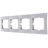 Рамка 4-м Karina горизонт. матов. серебр. LEZARD 707-4300-149