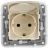 Механизм розетки 1-м СП Etika 2К+З 16А IP44 защ. шторки с заземл. с защ. крышкой безвинт. зажимы сл. кость Leg 672332