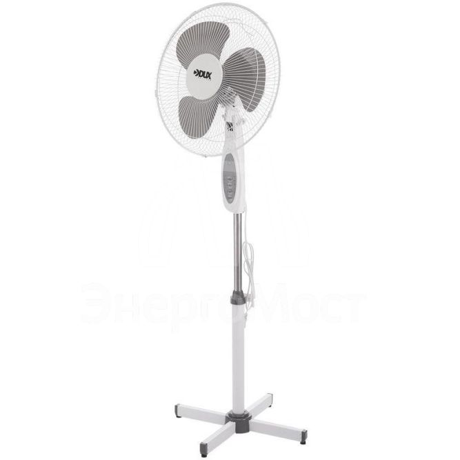 Вентилятор напольный DX-1601R 40Вт 220В с пультом и таймером бел./сер. DUX 60-0209