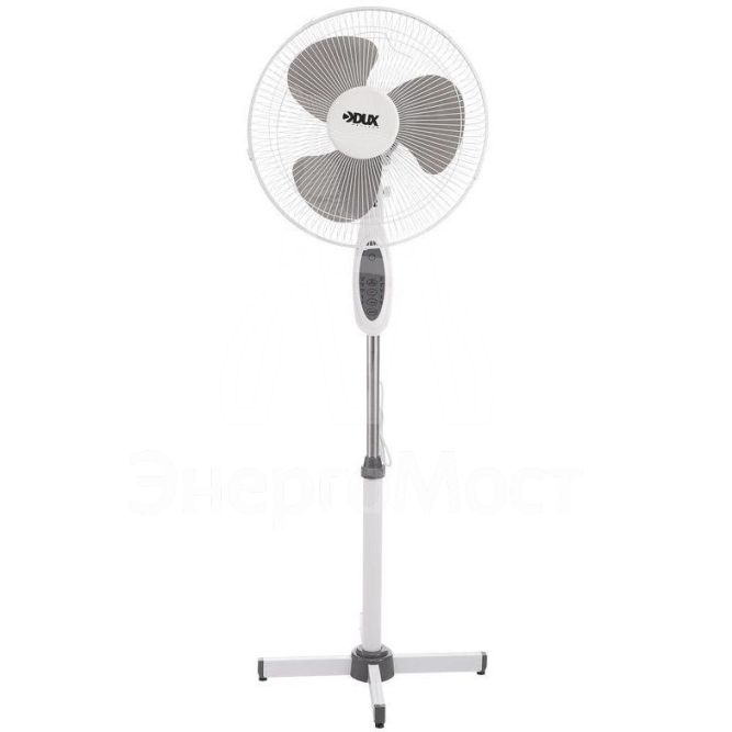 Вентилятор напольный DX-1601R 40Вт 220В с пультом и таймером бел./сер. DUX 60-0209