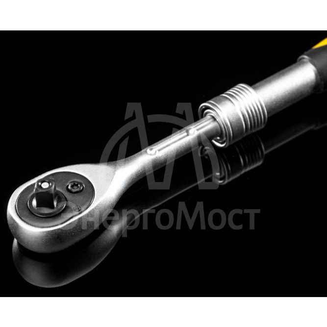 Ключ телескопический трещоточный 1/4 162-210мм CrV двухкомпонентн. рукоятка Kranz KR-12-8413