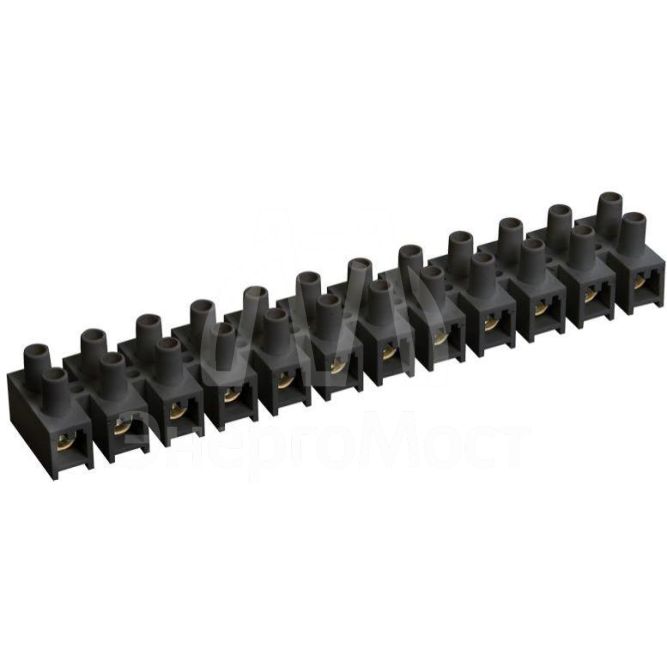 Зажим винтовой ЗВИ-30 н/г 6-16кв.мм 12пар черн. IEK UZV5-030-10