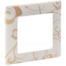 Рамка 1-м Valena Life универсальная ампир бел. Leg 754101