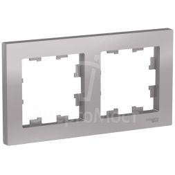 Рамка 2-м AtlasDesign универс. алюм. SchE ATN000302